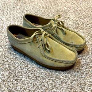 Used Clarks Wallabees
Size: 8 1/2
Color: Maple Suede